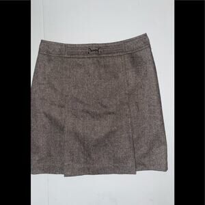 ANN TAYLOR WOMENS TWEED SKIRT WITH BUCKLE SIZE 12P